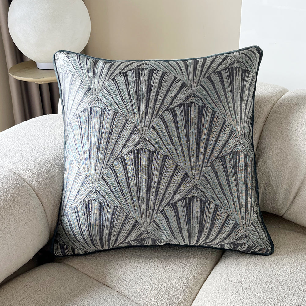 Modern Fan-Shaped Woven Home Decorative Pillow Case 18x18inch, set of 1